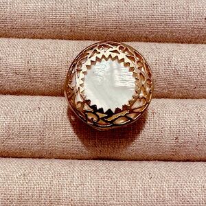 Arabic | Ring | Gold Plated Arabic ring with Moonstone
